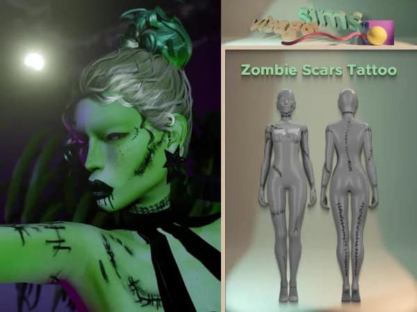 Zombie Scars Tattoo