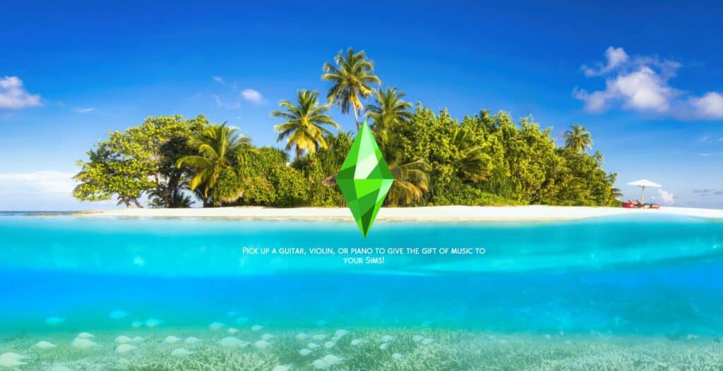 Custom Loading Tropical Island Summer Background