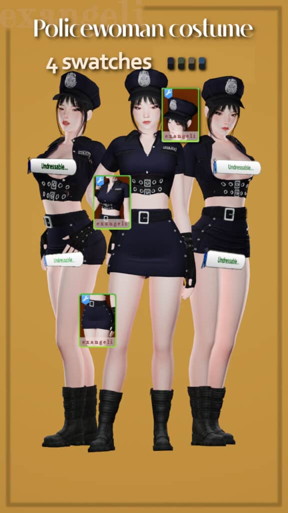 Policewoman Costume + Hat