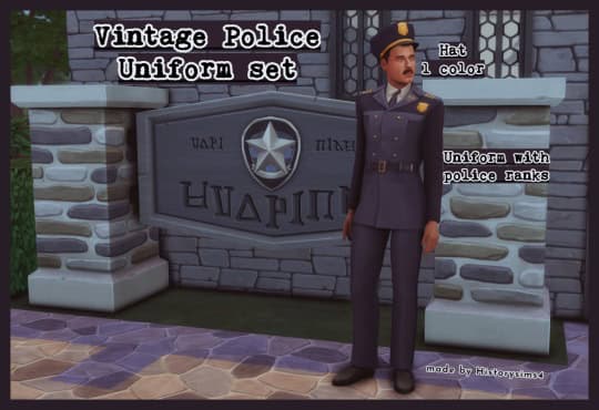 Vintage Police Uniform Set