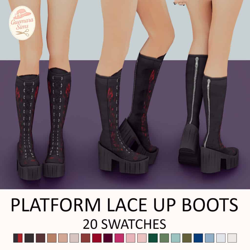 Platform Lace-Up Boots