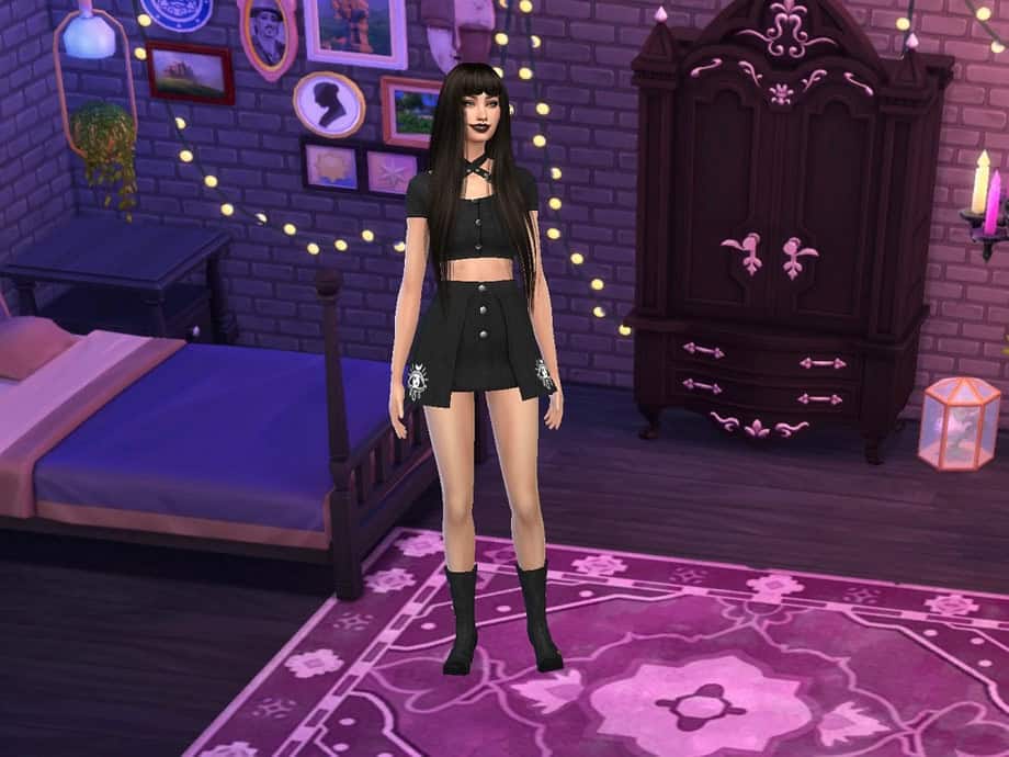 Witchy/Goth Bedroom CAS Background
