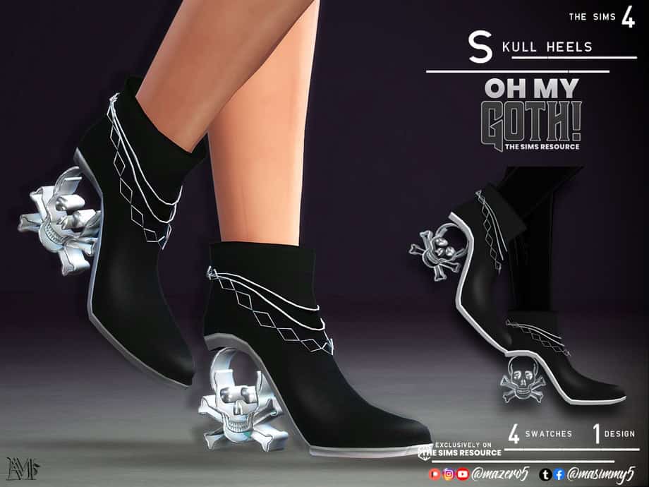 Oh My Goth – Skull Heels