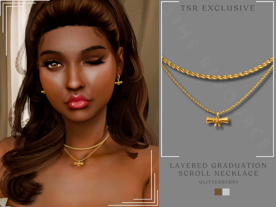 Layered Graduation Scroll Necklace