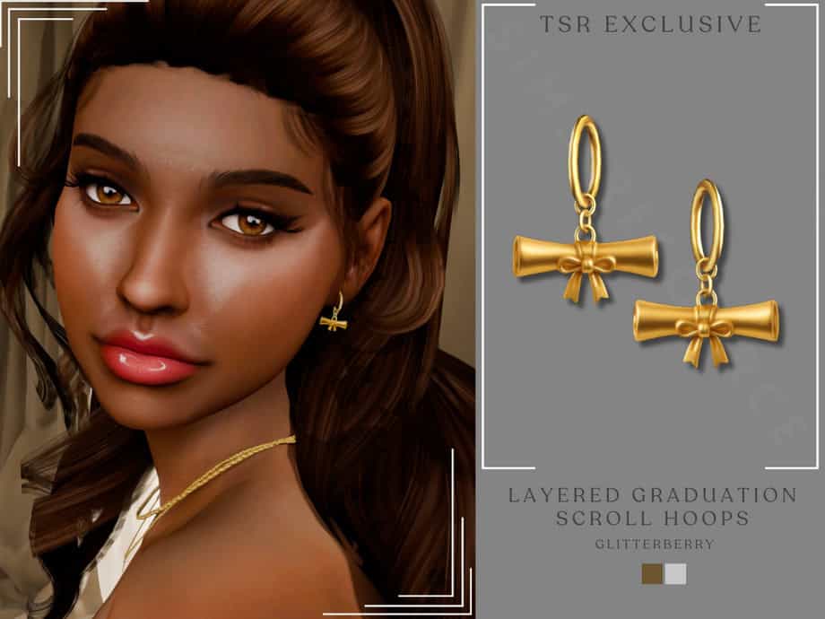 Graduation Scroll Hoops