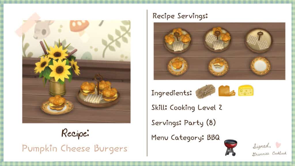 Pumpkin Cheese Burgers