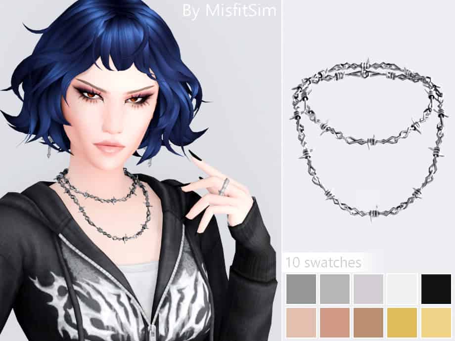 Barbed Wire Double Necklace