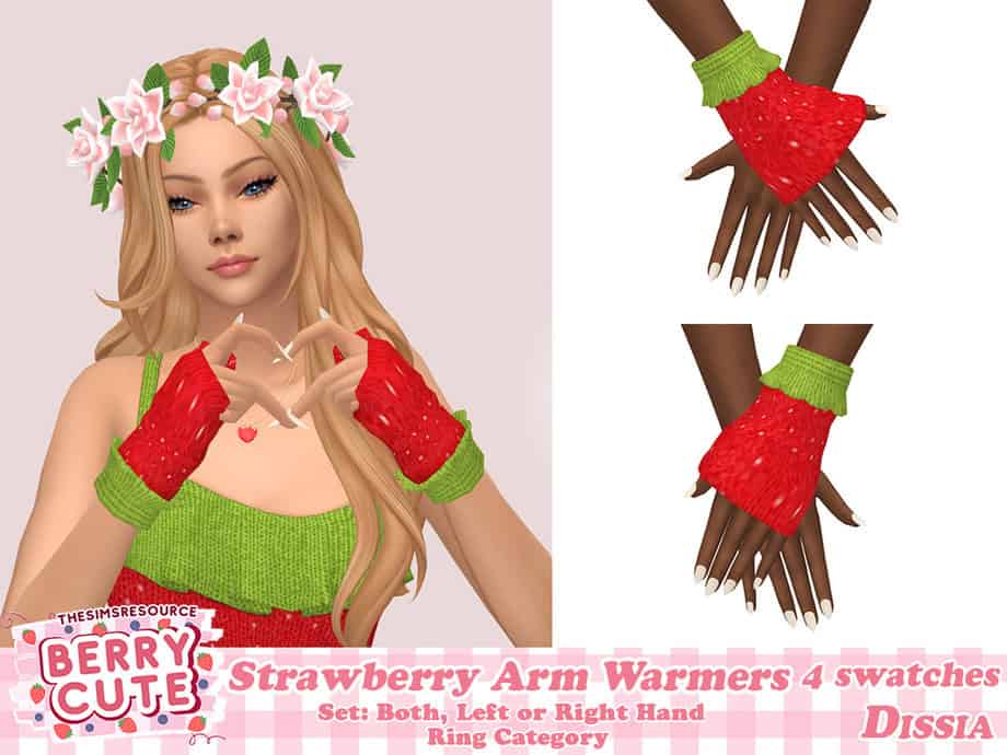 Strawberry Arm Warmers Set