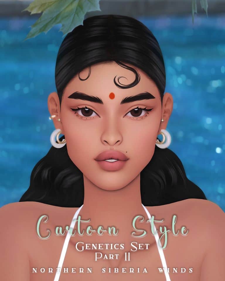 Cartoon Style Eyebrows for Sims 4