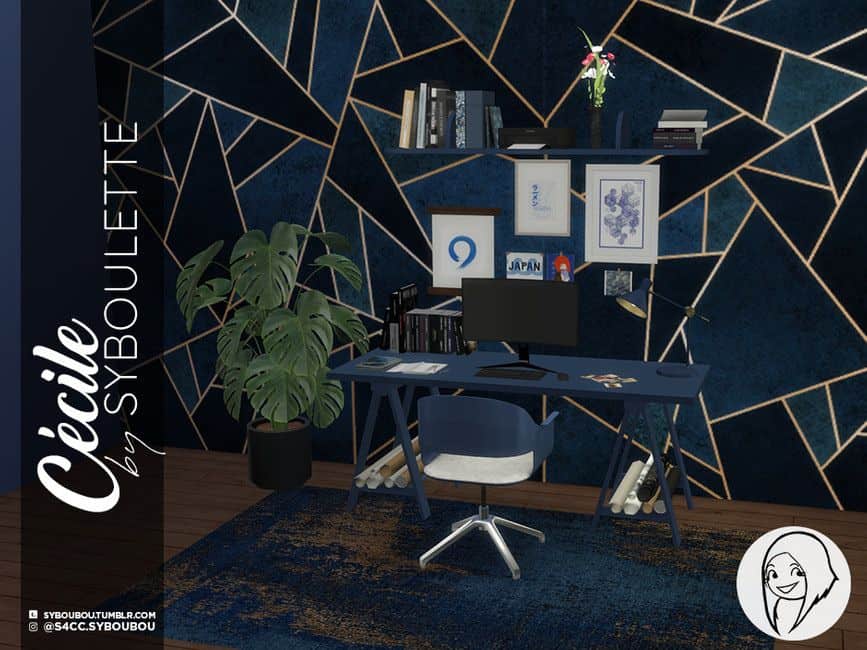 Cecile Sims 4 Office Set