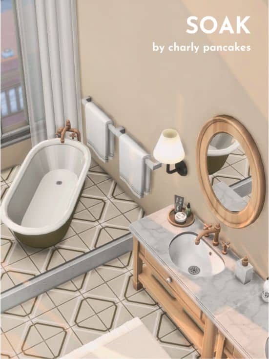 Chic Sims 4 Bathroom CC