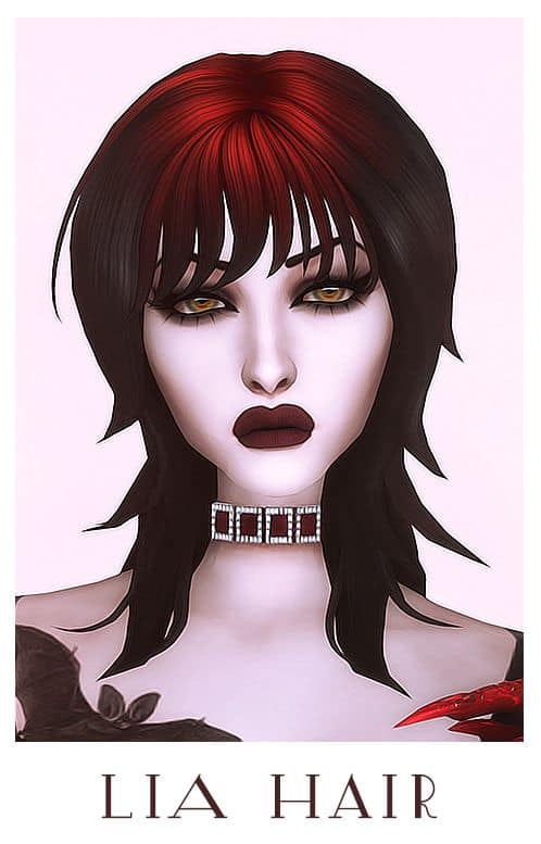 Edgy Goth Hair Custom Content