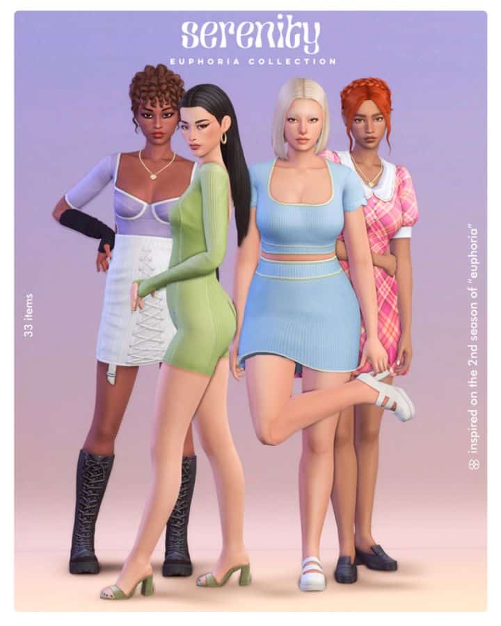Euphoria Sims 4 CC Clothes Pack