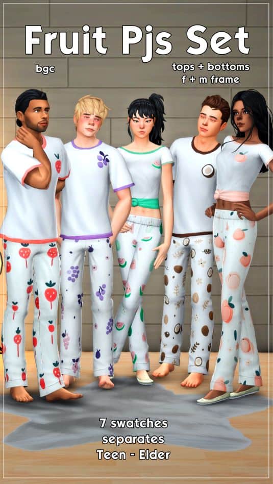 Fruit Pajamas Set