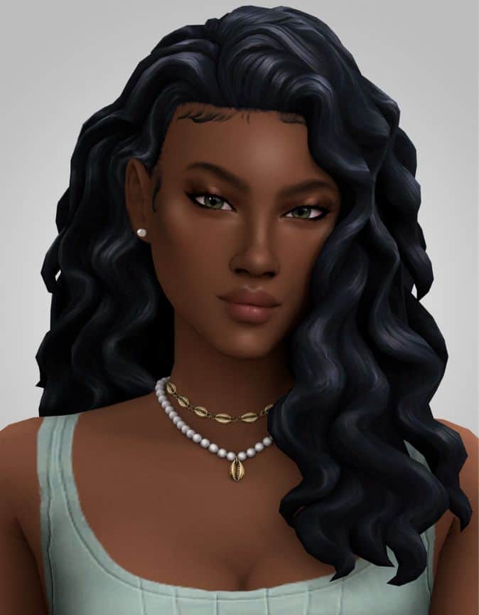 Long Over-The-Shoulder Curly Hair
