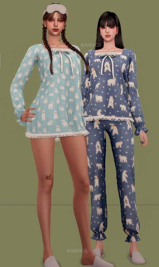 Lovely Ruffle Pajama Set
