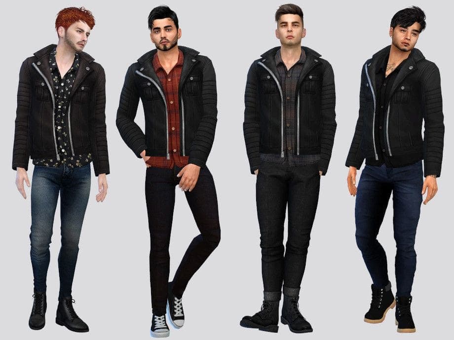Male Moto Leather Jacket