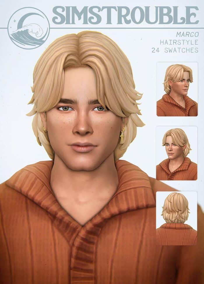 Marco Sims 4 Male Hair CC