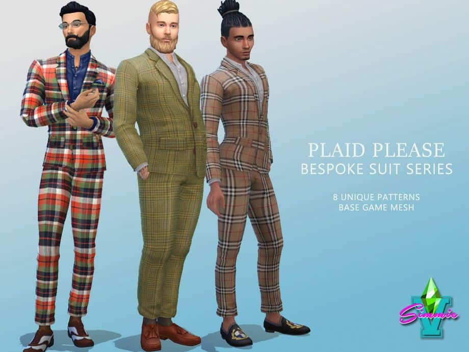 Men’s Plaid Suit Set