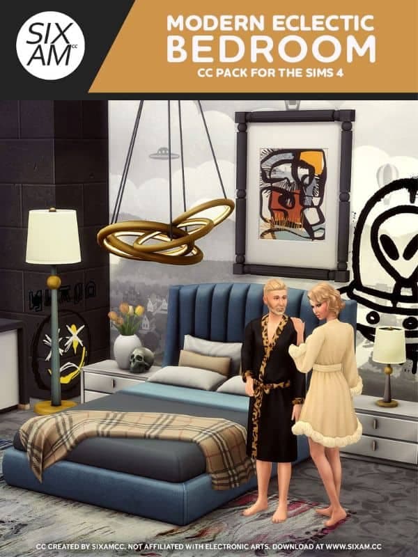 Modern Eclectic Bedroom CC Pack