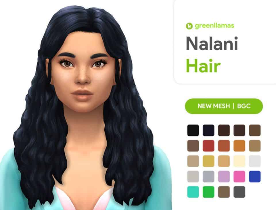 Nalani Sims 4 Curly Hair CC