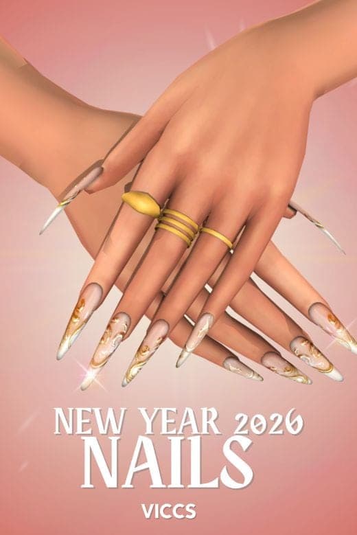 New Year 2026 Nails