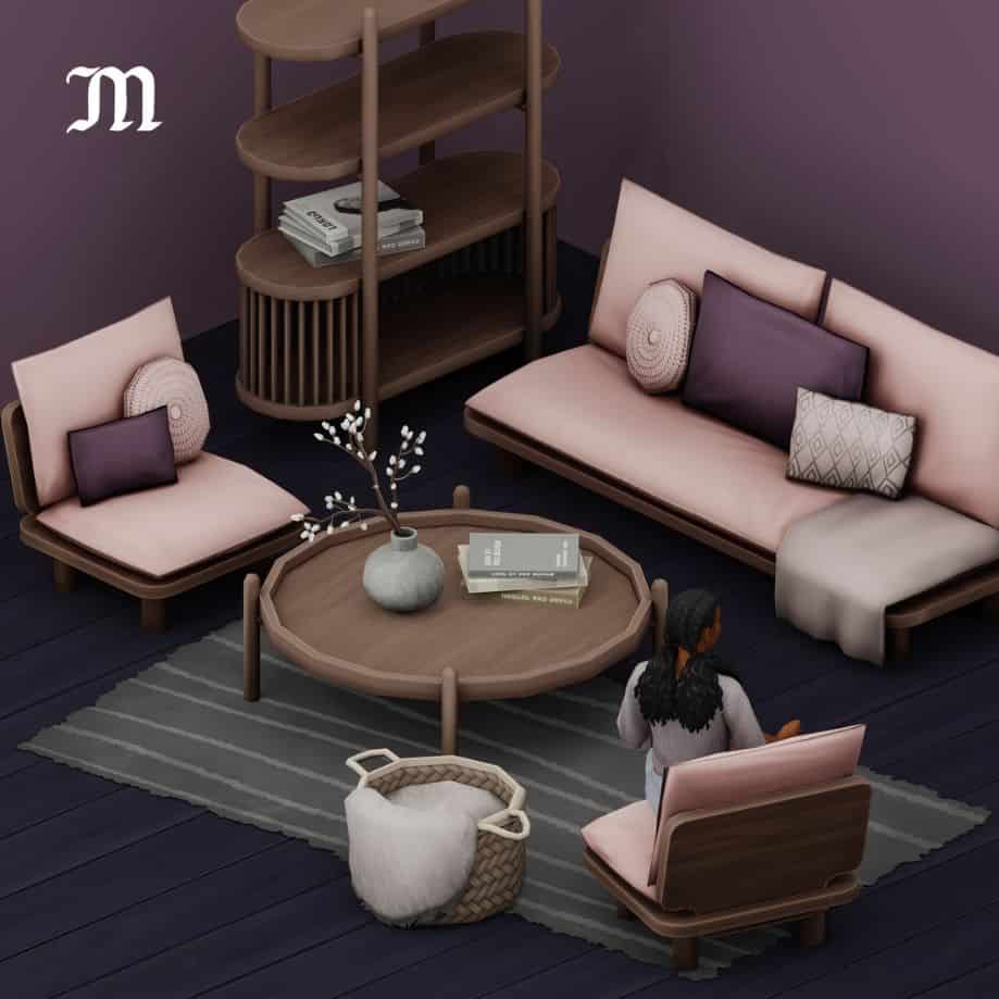Nora Living Set for Sims 4