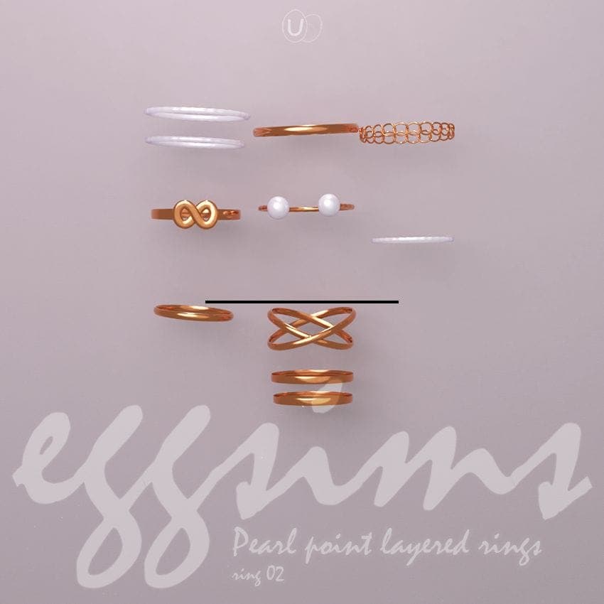 Pearl Point Layered Rings