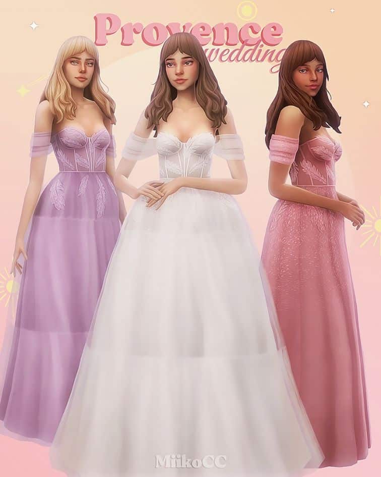 Provence Wedding Dress Set