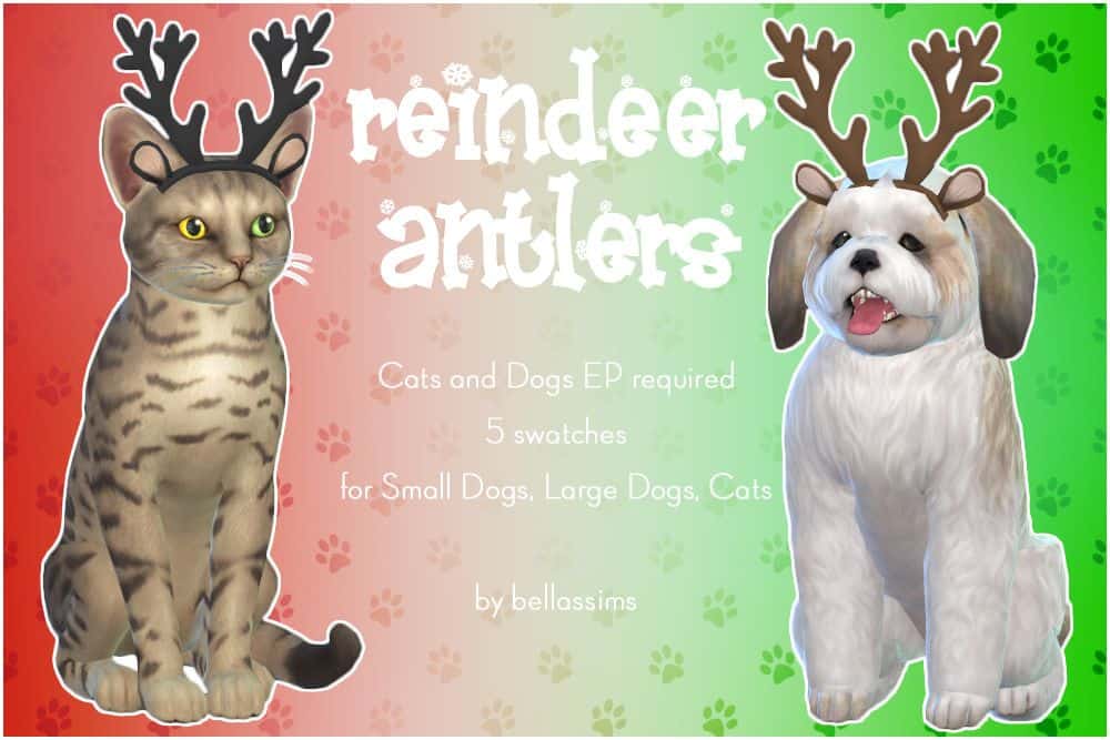 Reindeer Antlers CC for Pets