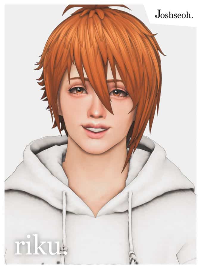 Riku Short Asymetrical Hair CC