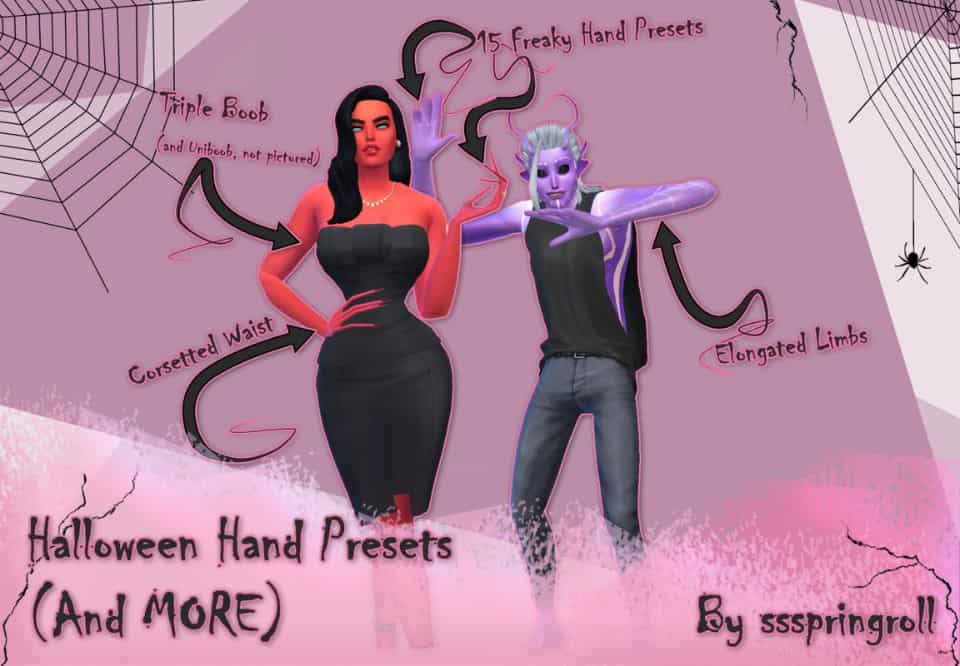 Sims 4 Alien CC Elongated Limbs