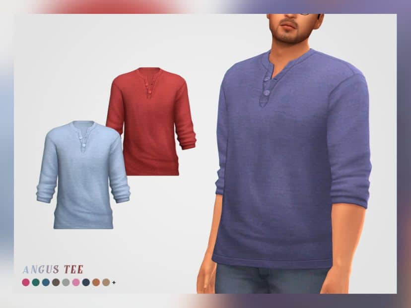 Sims 4 Angus Tee Shirt CC
