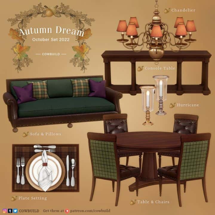 Sims 4 Autumn Furniture CC