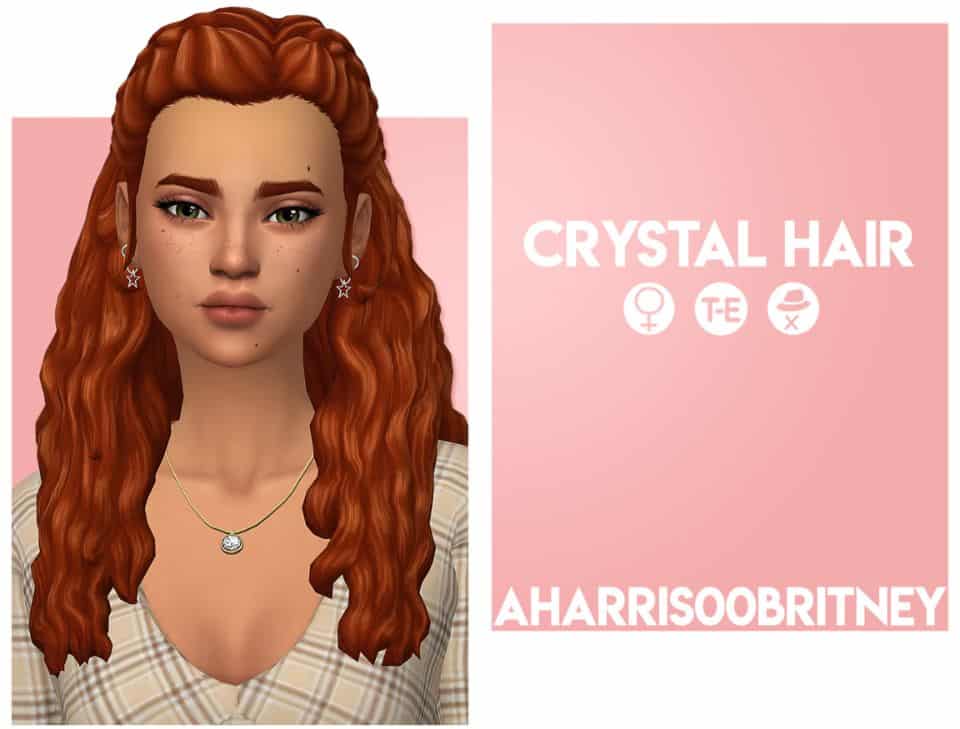 Sims 4 Curly Hair with Bow