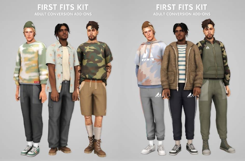 Sims 4 First Fits Kit Male Conversion