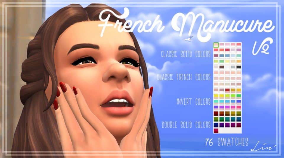 Sims 4 French Manicure Set