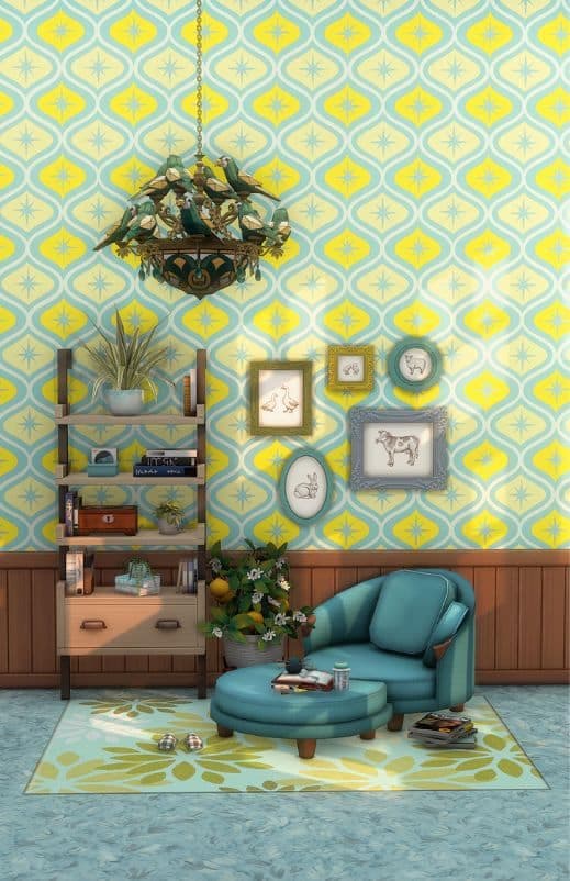 Sims 4 Groovy Wallpaper CC