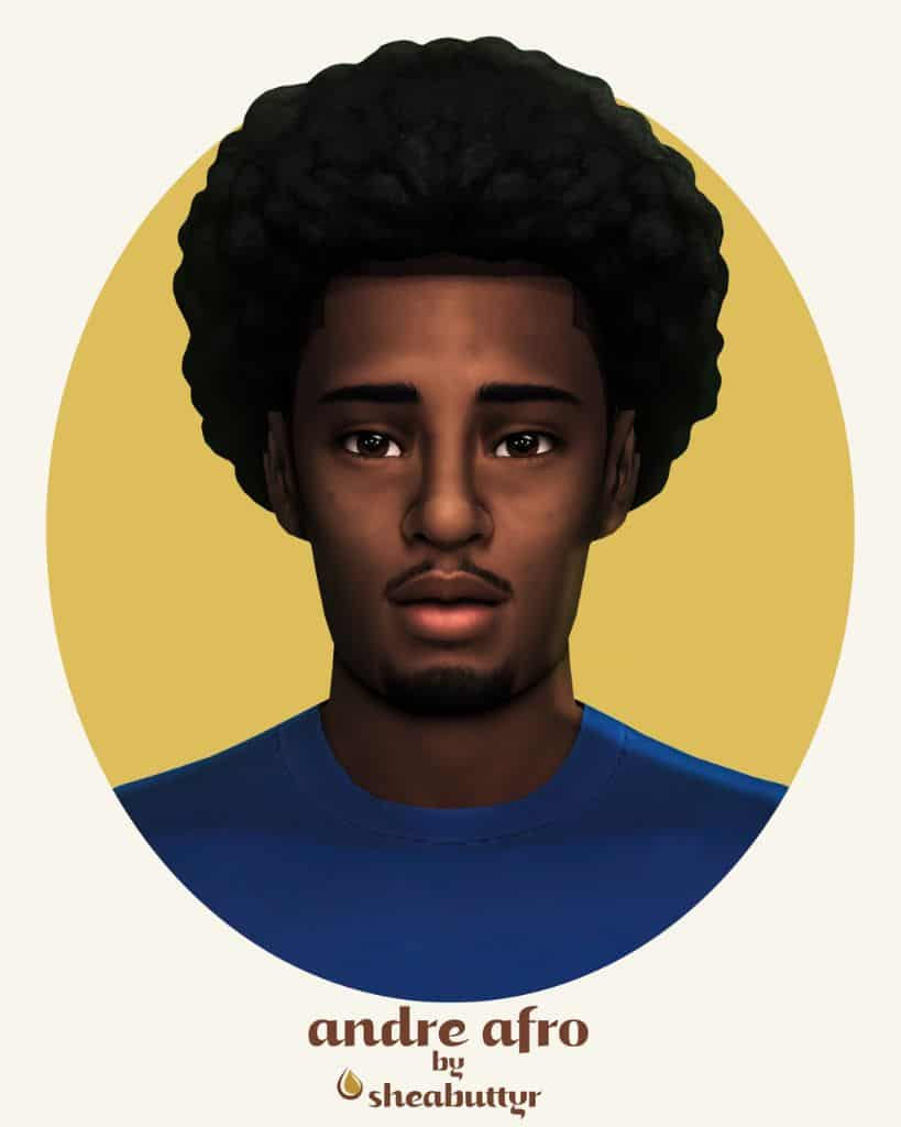 Sims 4 Male CC Afro Hair