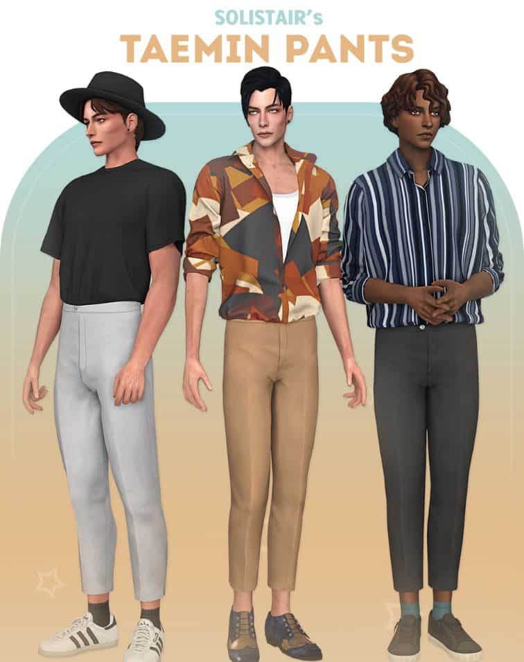 Sims 4 Male CC Ankle Cut Pants