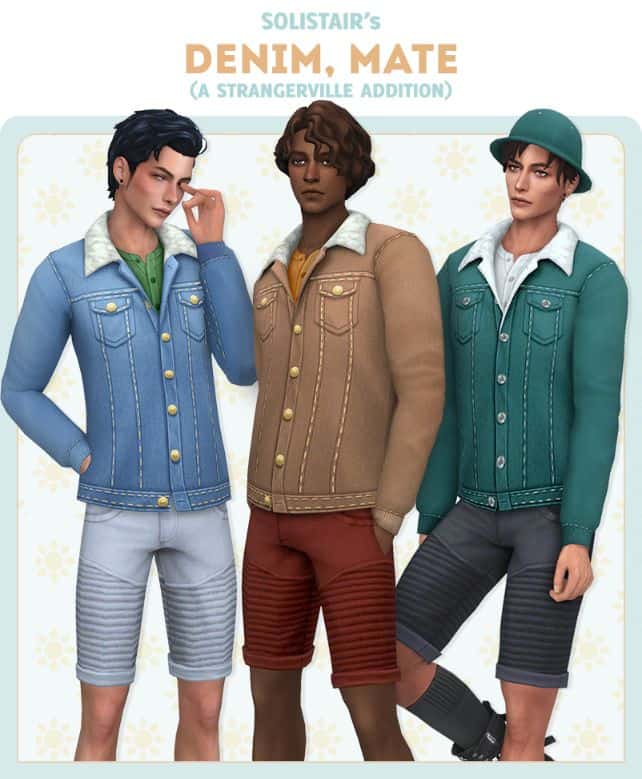 Sims 4 Male CC Denim Set