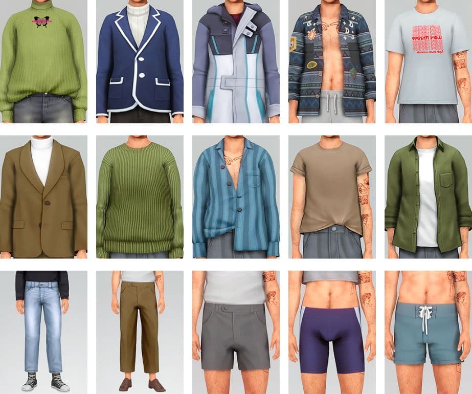 Sims 4 Male Clothing CC Pack