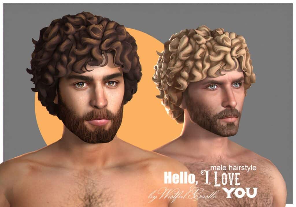 Sims 4 Male Curly Hair CC