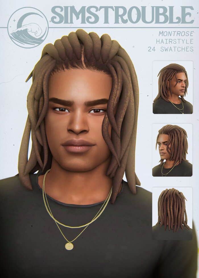 Sims 4 Male Dreads Hairstyle