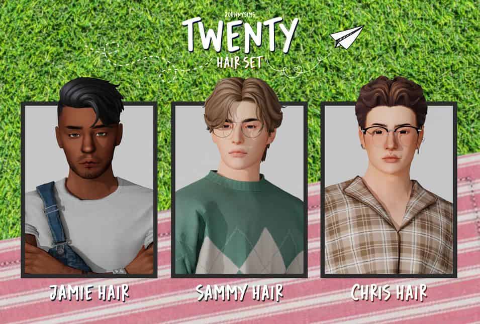 Sims 4 Male Hair Set