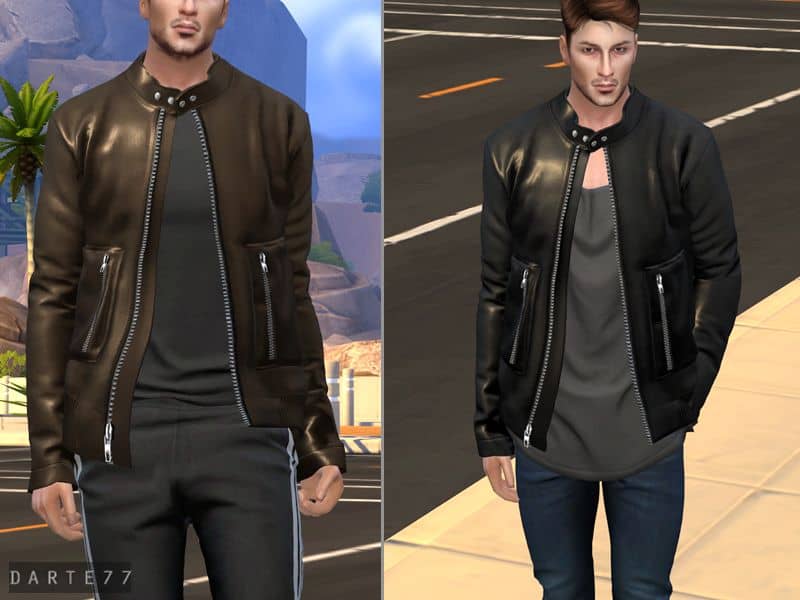 Sims 4 Male Leather Jacket Accessory