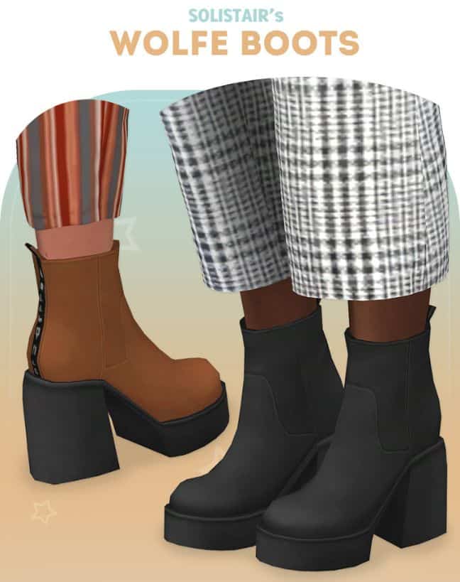 Sims 4 Naked Wolfe Boots CC