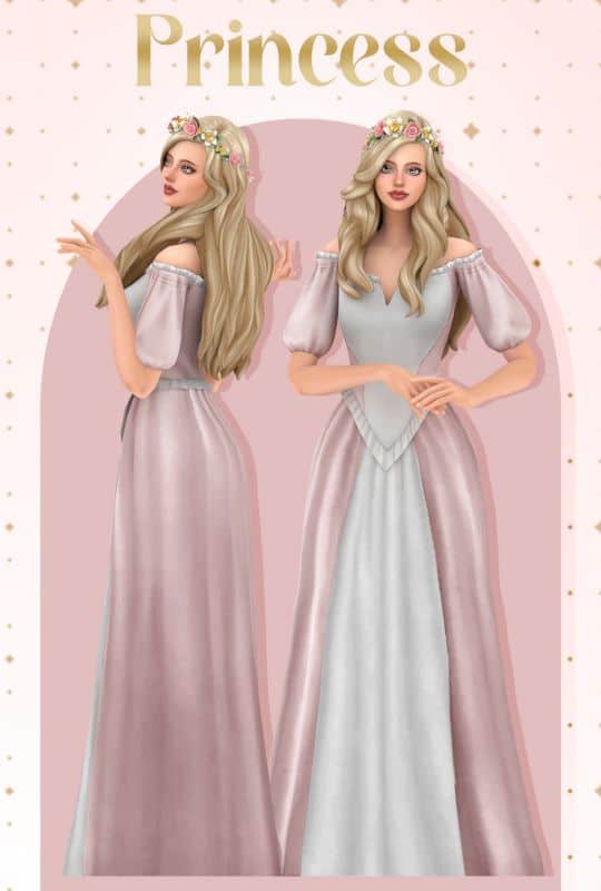 Sims 4 Princess CC Dress