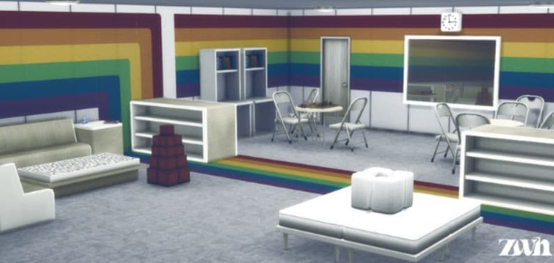 Sims 4 Rainbow Room CC Pack