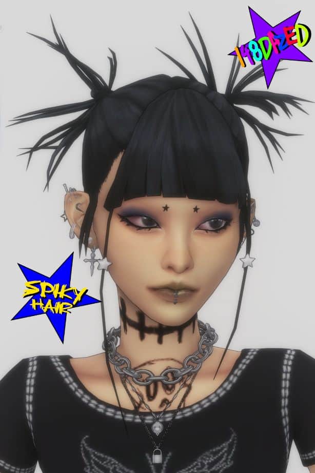 Sims 4 Spiky Goth Hair